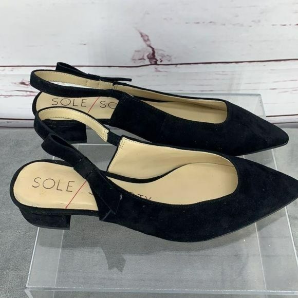 Sole Society Suede Sling-Back Pumps-Manalynn - Picture 3 of 9